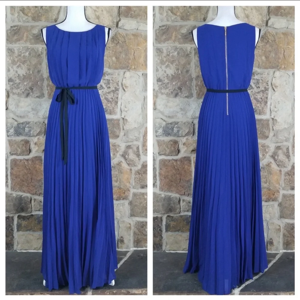 🪴HP🪴 Eliza J Pleated Full Length Maxi Dress Size 6 - Picture 2 of 8